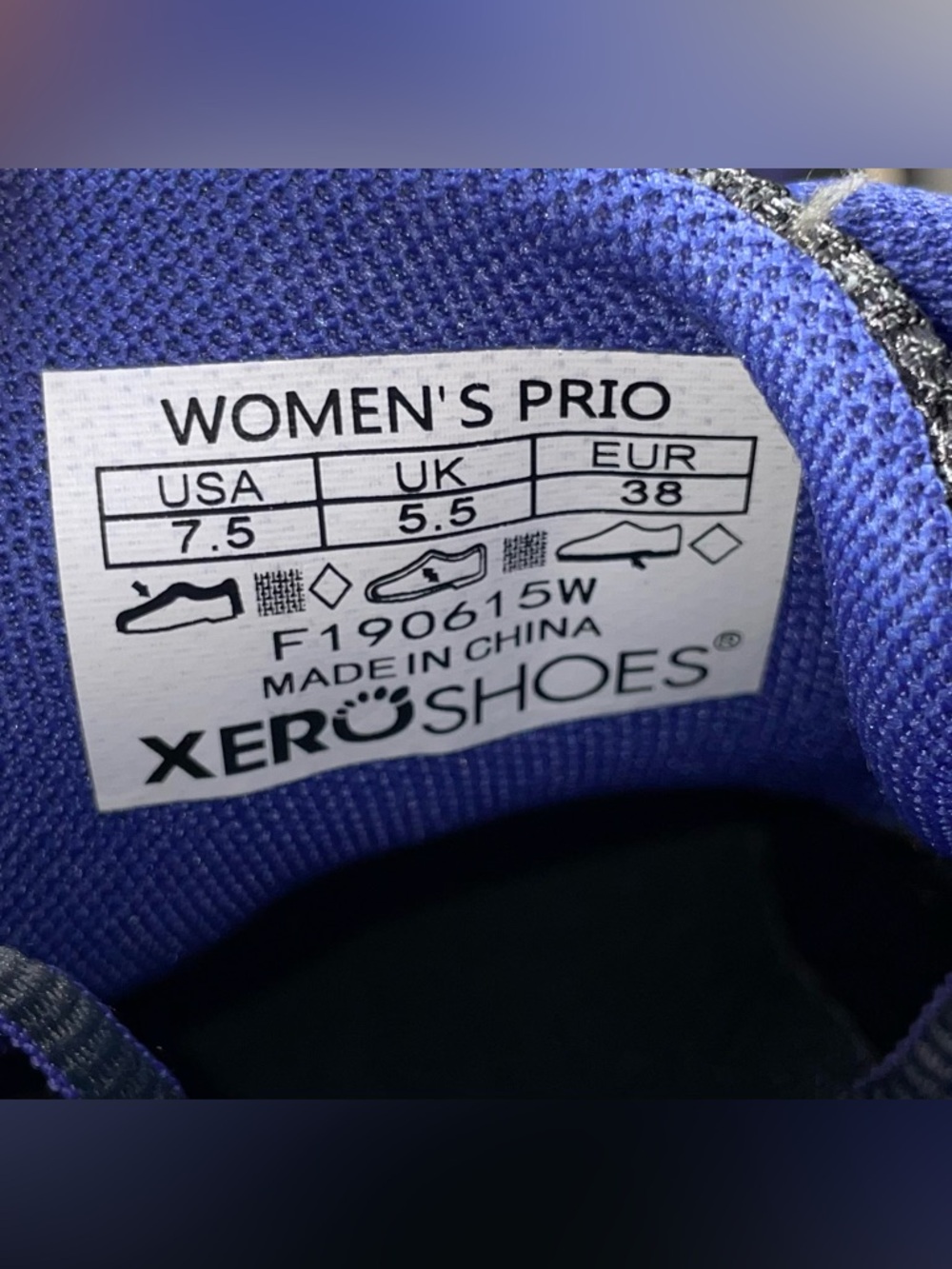 Xero Shoes Prio Grey Purple Minimalist Barefoot Running Shoes - Picture 8 of 8
